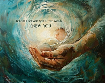 The Unborn | Pro-Life Digital Download | Instant Religious Print | With and Without Text