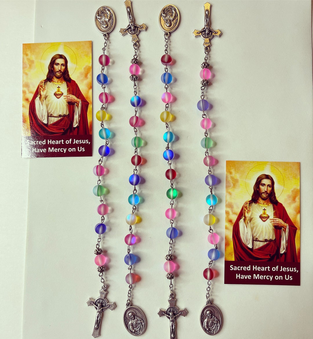 Sacred Heart One Decade 8mm Rosary - Etsy
