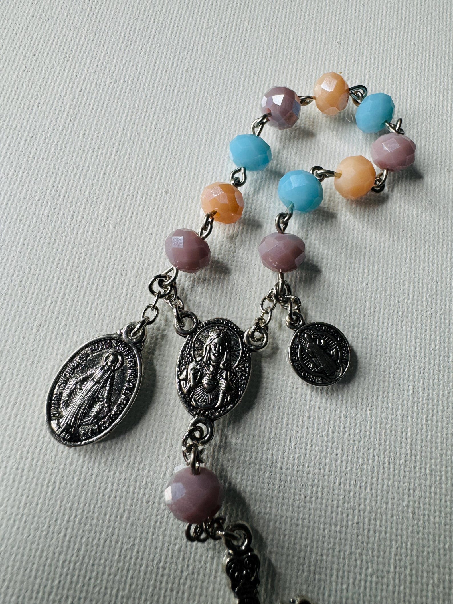 Sacred Heart One Decade 6mm Rosary | Pastel Beads - Etsy