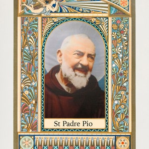 St Padre Pio Holy Card DIGITAL DOWNLOAD