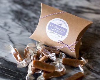 Lavender + Honey Caramels (4oz Box)