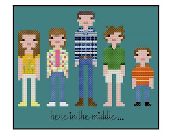 The Middle Parody- Cross Stitch Pattern PDF Instant Download