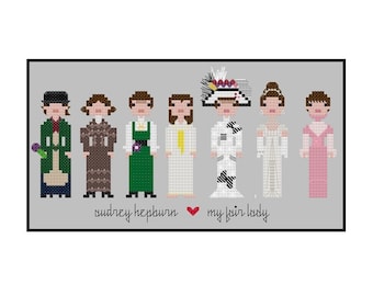 My Fair Lady Outfits Parody- Cross Stitch Pattern PDF Instant Download