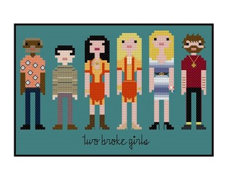 2 Broke Girls Parody- Cross Stitch Pattern PDF Instant Download