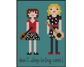 Garfunkel and Oates Parody- Cross Stitch Pattern PDF Instant Download
