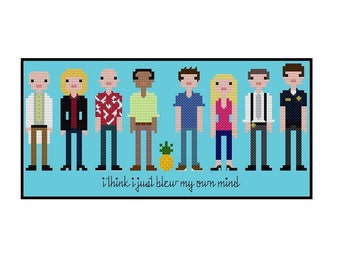 Psych Cross Stitch Pattern- PDF File Instant Download