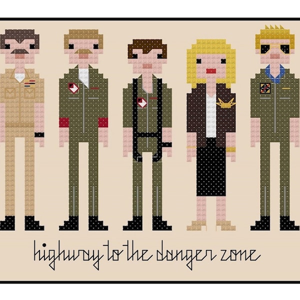 Top Gun- Cross Stitch Pattern PDF Instant Download