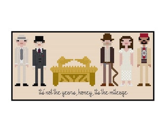 Indiana Jones and the Raiders of the Lost Ark Parody- Cross Stitch Pattern PDF Instant Download