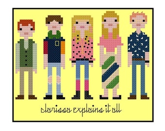 Clarissa Explains It All Parody- Cross Stitch Pattern PDF Instant Download