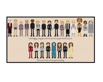 The Hunger Games: Mockingjay Part 2 with Outfits Parody- Cross Stitch Pattern PDF Instant Download