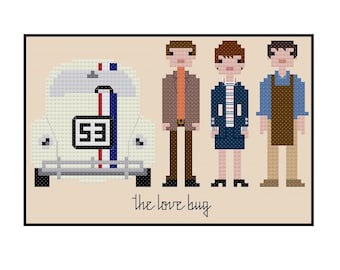 Herbie The Love Bug Parody- Cross Stitch Pattern PDF Instant Download