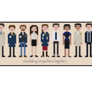 Bones Parody Cross Stitch Pattern- PDF Instant Download