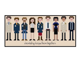 Bones Parody Cross Stitch Pattern- PDF Instant Download