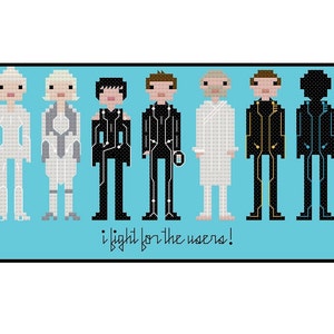 Tron: Legacy Parody- Cross Stitch Pattern PDF Instant Download
