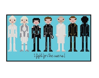 Tron: Legacy Parody- Cross Stitch Pattern PDF Instant Download