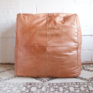 Large Moroccan Leather Coffee Table, Moroccan Leather Pouf, Leather Ottoman, Floor Cushion, Leather Pillow, Footstool, Boho Coffee Table