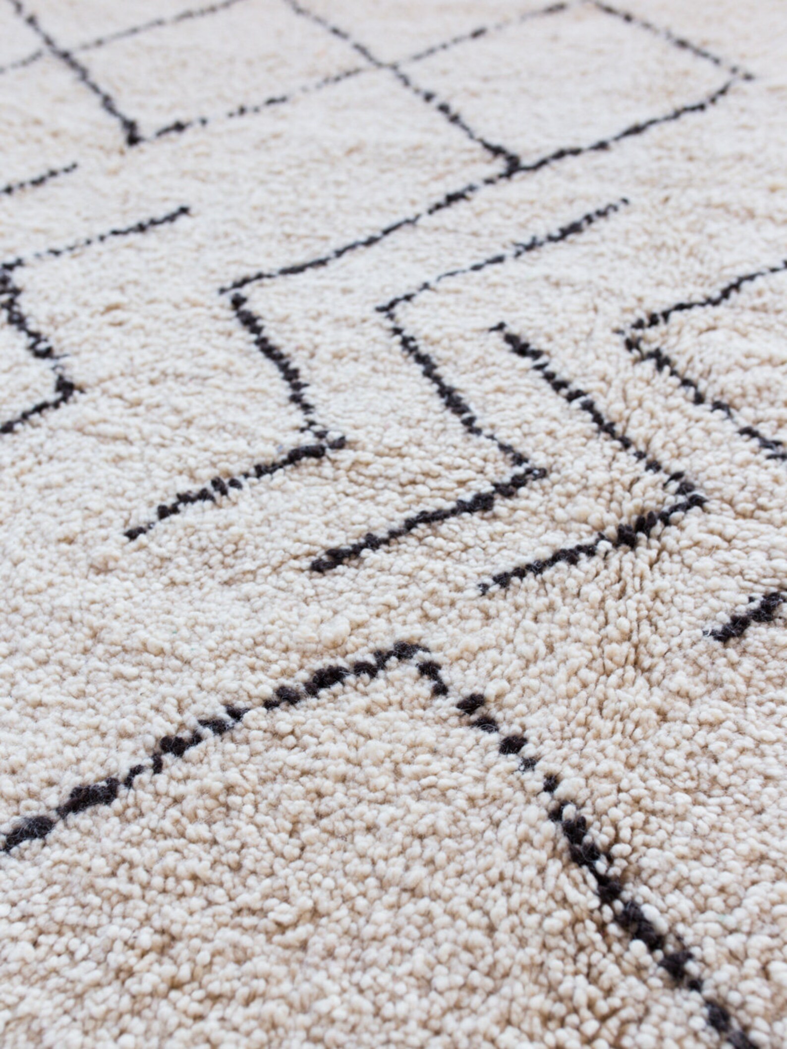 Beni Ourain Rug Zig Zag Rug Moroccan Rug Scandinavian Rug Etsy