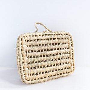 Emma Straw Bag, Square Straw Bag, Wicker Basket, Straw Purse, Woven Purse, French Straw Bag, Woven Bag, Straw Basket, Rattan Purse, image 4