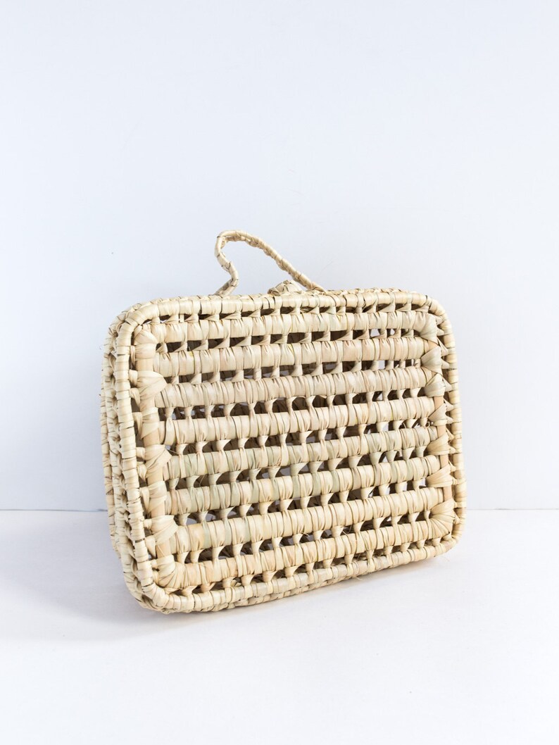 Emma Straw Bag, Square Straw Bag, Wicker Basket, Straw Purse, Woven Purse, French Straw Bag, Woven Bag, Straw Basket, Rattan Purse, image 4