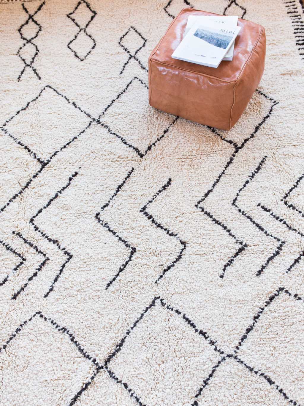 Beni Ourain Rug Zig Zag Rug Moroccan Rug Scandinavian Rug Etsy