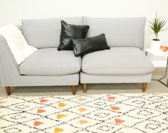 Zwart lederen lumbale kussen, Boho decoratief kussen, Boho kussen, lederen sierkussen, minimalistisch kussen, kussen, modern kussen