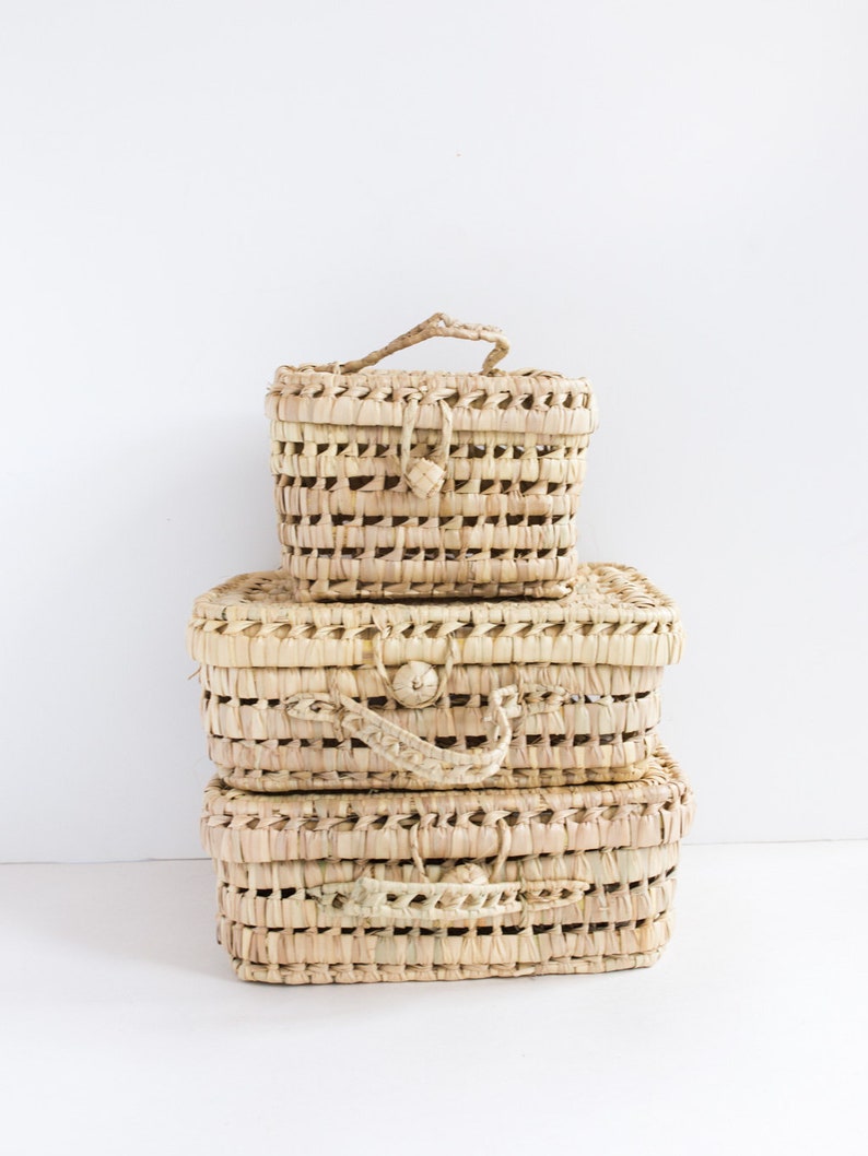 Emma Straw Bag, Square Straw Bag, Wicker Basket, Straw Purse, Woven Purse, French Straw Bag, Woven Bag, Straw Basket, Rattan Purse, image 3
