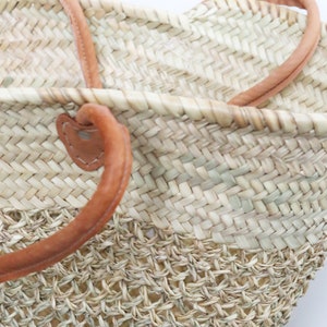 Wide Lace Straw Bag, Woven Straw Lace Basket, Market Tote, Boho Bag, Boho Purse, Beach Purse, Beach Bag, Handmade Bag, Farmer's Basket image 2