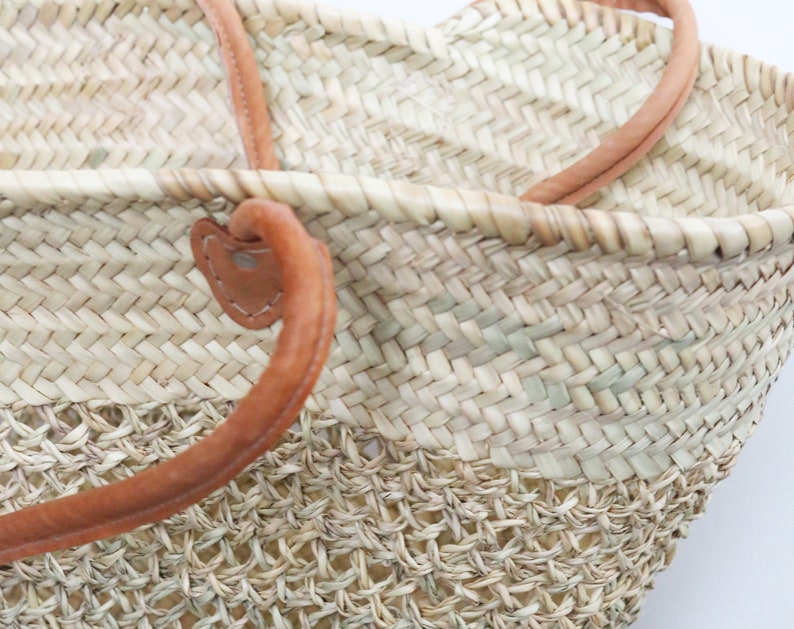 Wide Lace Straw Bag, Woven Straw Lace Basket, Market Tote, Boho Bag, Boho Purse, Beach Purse, Beach Bag, Handmade Bag, Farmer's Basket image 2