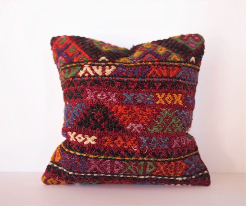 Vintage Turkish Kilim Pillow Cover Kilim pillow boho pillow cover vintage