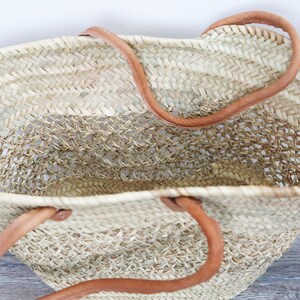 Wide Lace Straw Bag, Woven Straw Lace Basket, Market Tote, Boho Bag, Boho Purse, Beach Purse, Beach Bag, Handmade Bag, Farmer's Basket image 3