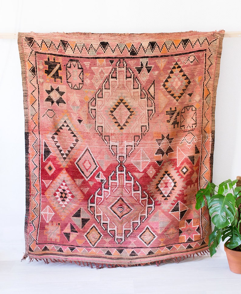 Vintage Moroccan Boujad Rug The Frances Berber Etsy