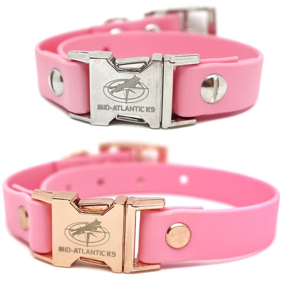 pastel pink dog collar