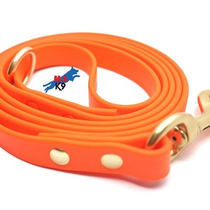 2 Fuß Orange 3/4&quot; Hundeleine | Biothane | QuikR Leine