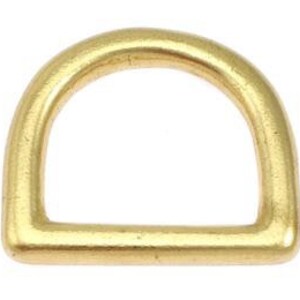 D-ring för hund | Hundhalsband | Bältesspänne | Mässing | Nickelpläterad | Roséguld | Mattsvart | Neo-krom Natural Brass
