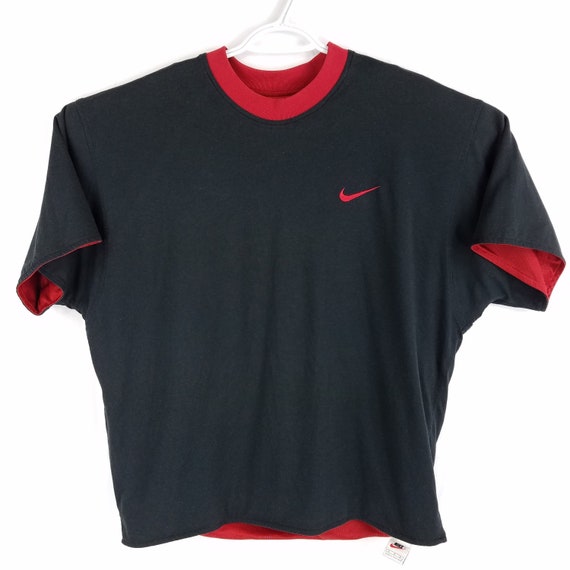 nike t shirt black and red