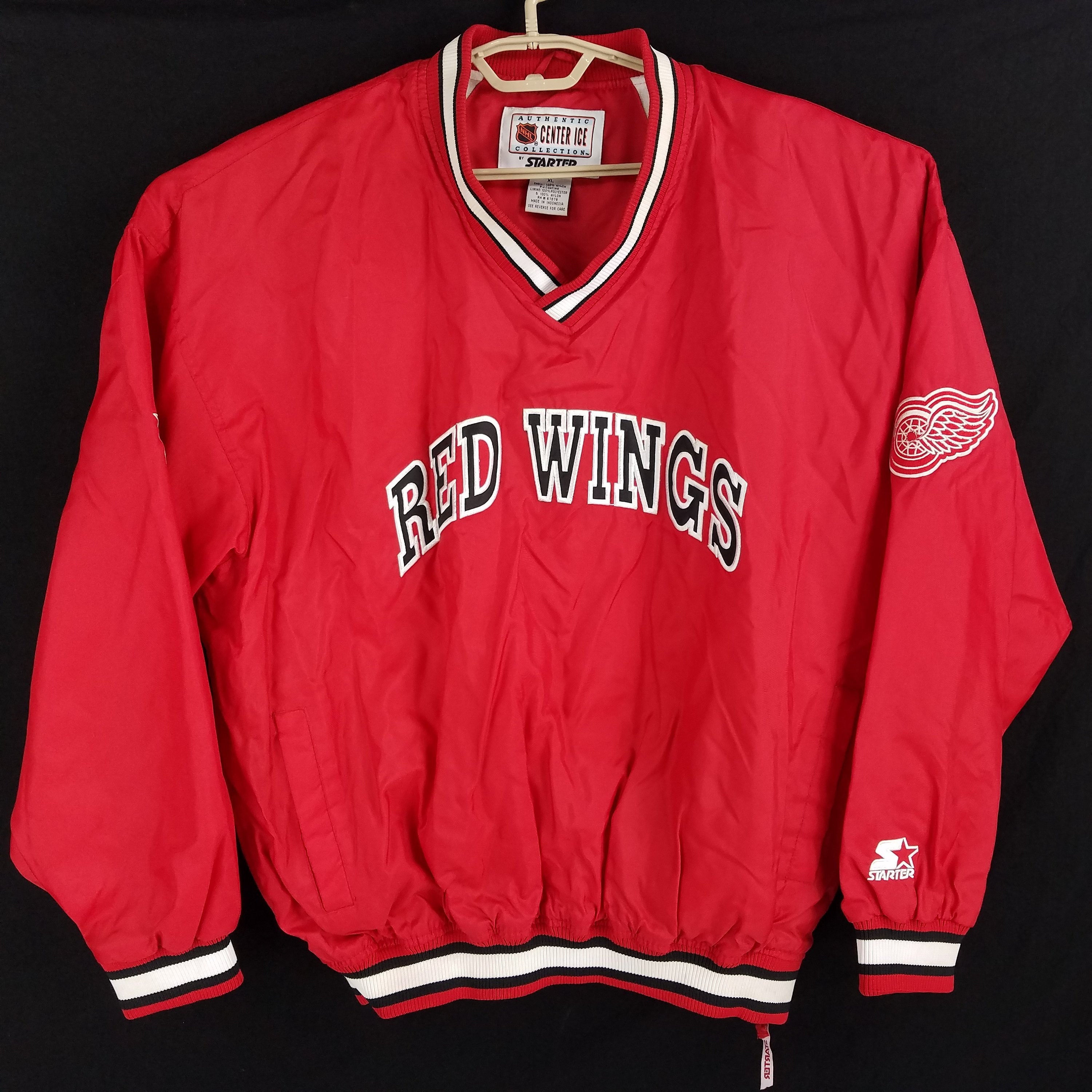 Vintage Detroit Red Wings Center Ice Pullover Starter Jacket Etsy