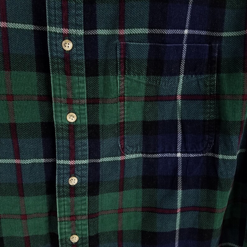 ll bean green plaid