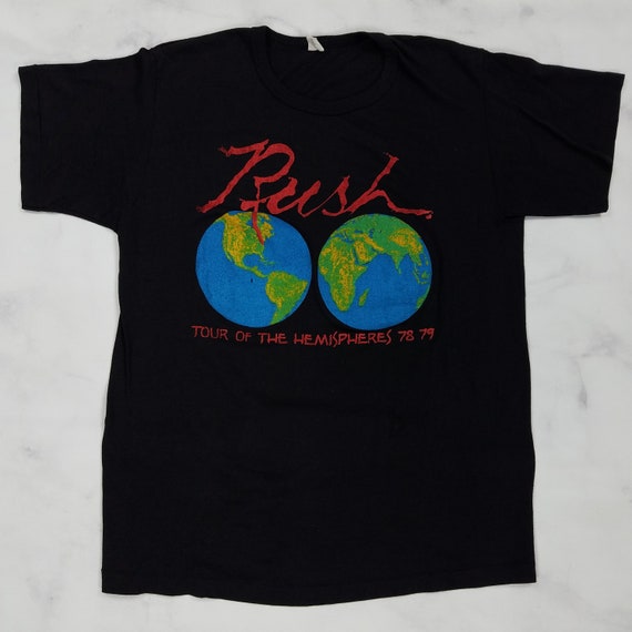 Vintage 70s RUSH Tour of the Hemispheres Concert T
