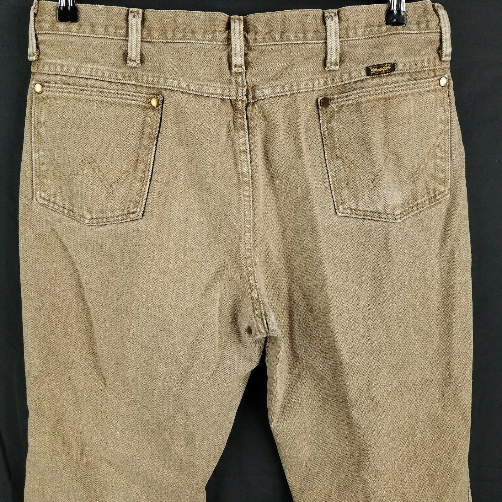 Vintage USA Made Wrangler Brown Beige 