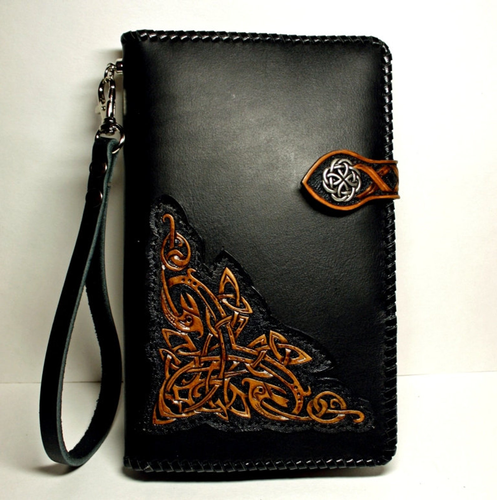 Handmade Leather Travel Wallet Men's Leather Wallet Etsy