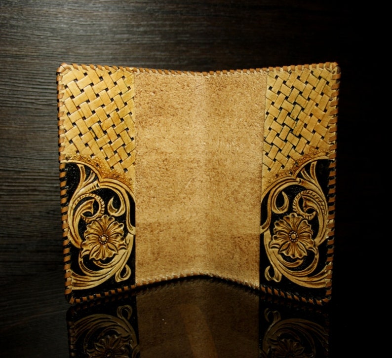 Handtooled Leather Passport Cover Handcarved Passport Etsy