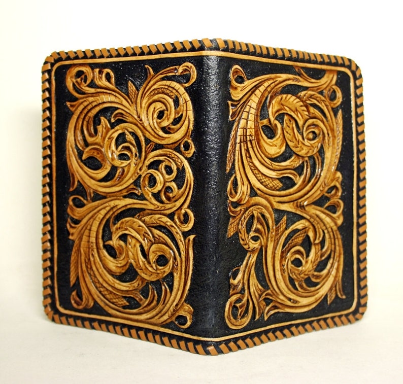 Handtooled Leather Passport Cover Handcarved Passport Etsy