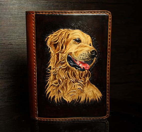 Handtooled book cover leather book cover tooled cover Etsy