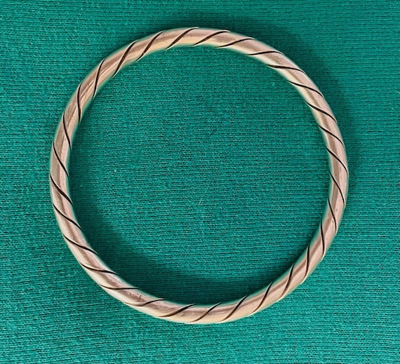 Solid Sterling Silver Bangle Bracelet - image 1