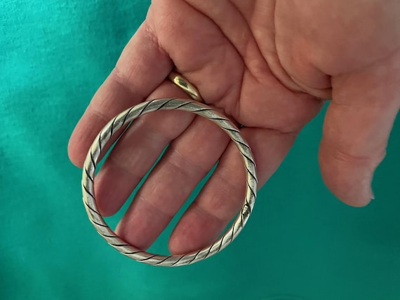 Solid Sterling Silver Bangle Bracelet - image 3