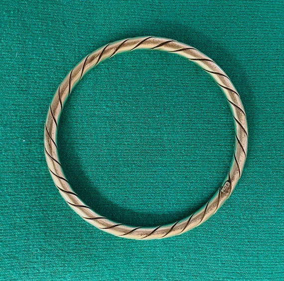 Solid Sterling Silver Bangle Bracelet - image 2