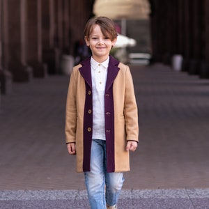 Boys top camel coat