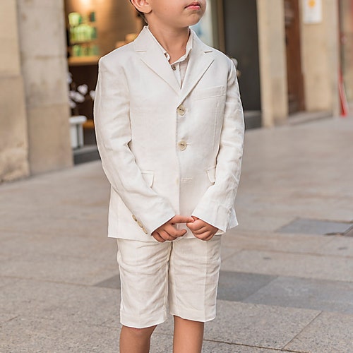 Boys Linen Suit Summer Formal Wear Kids Linen Outfit/ Etsy