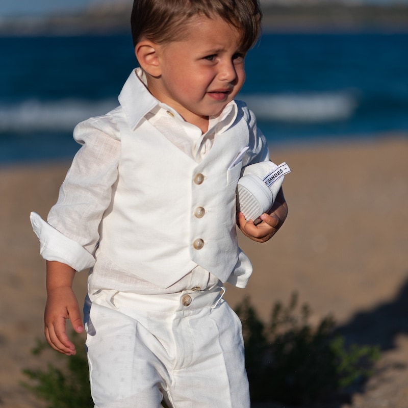 Barcellino - Daniel 3 Piece Baby Boy Linen Set