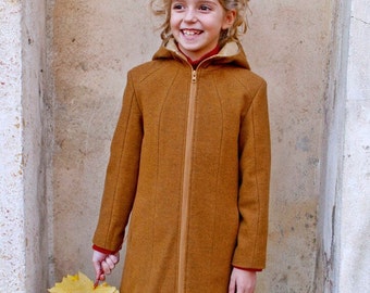 Girls winter coat/Wool coat/Fitted coat/Trench coat/Hooded coat/Toddler girl long coat/Pendleton swing coat/Funnel coat/Kids zipper coat